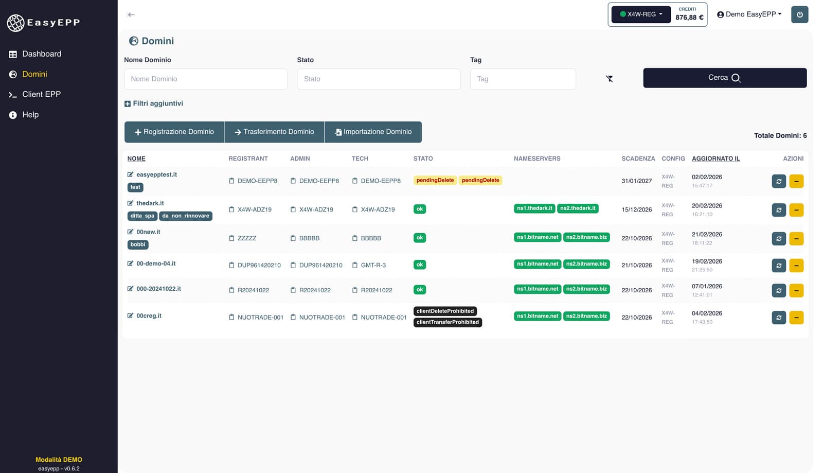 Elenco domini - EasyEPP