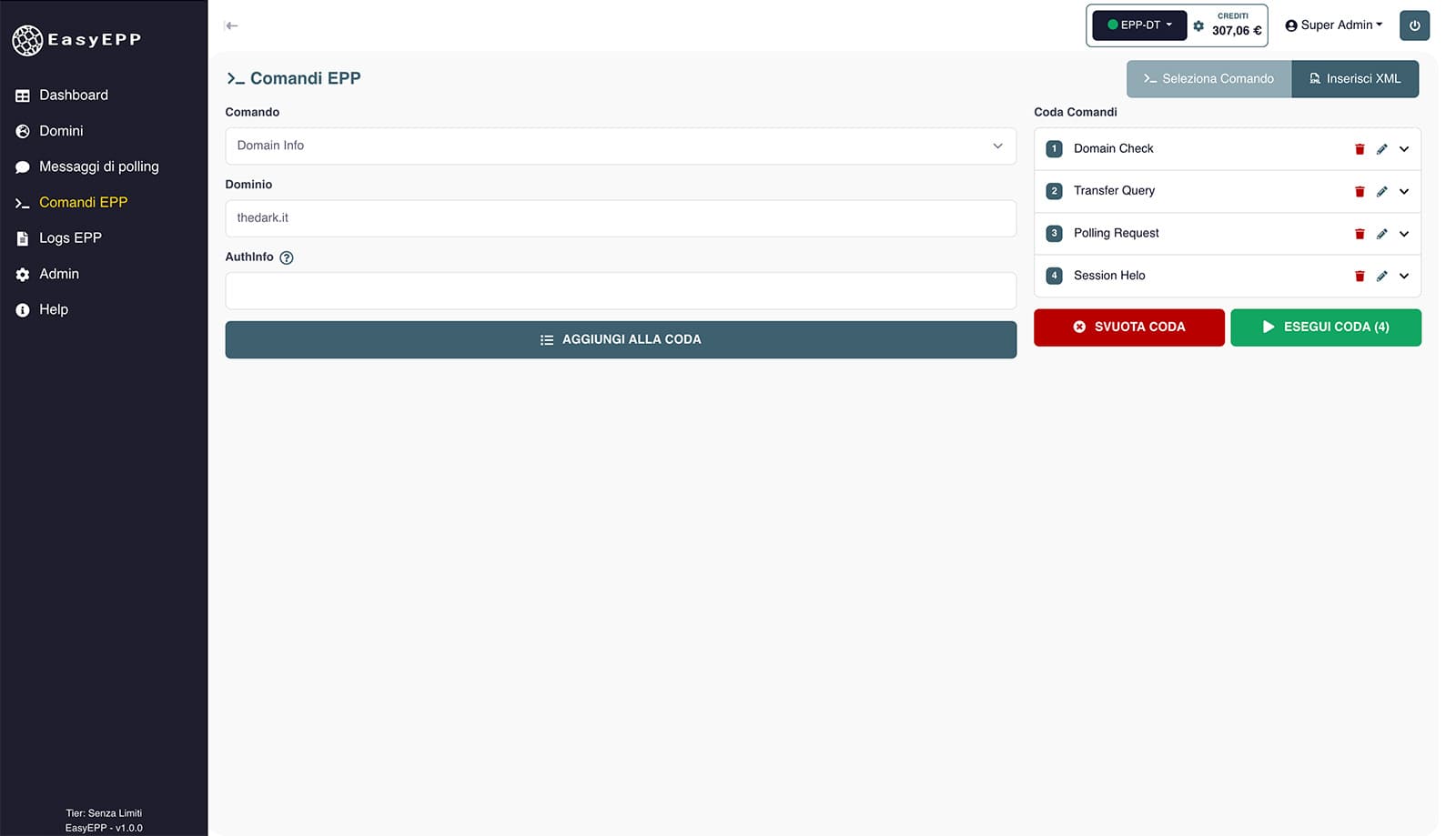 Coda Comandi EPP  - EasyEPP